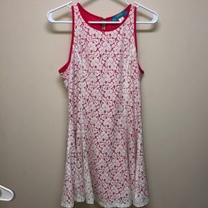 Women’s dress - white and pink floral